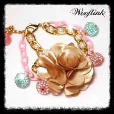 Hunde-Collier Gold Rose