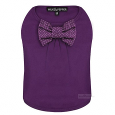 Hunde-Shirt Bow lila (Gr.XS)