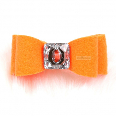 Hunde-Haarschleife Big Bow electric orange