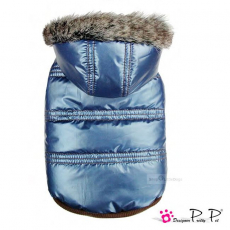 Hundejacke Metallic blau (Gr.XS,S,XL)