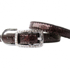 Hunde-Halsband Sparkle brown (Gr.M)