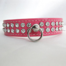 Hundehalsband & Leine Ciccone pink/ Lack, im Set