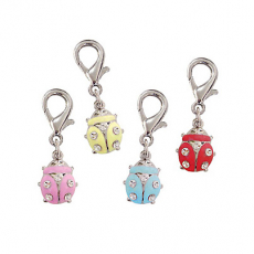 Charm Lady Bug pink, aqua, gelb