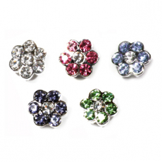 Slider Flowers grün, lila, blau, clear