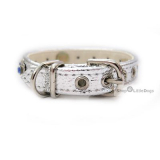 Hunde-Halsband Starlight silber (Gr.S, XL)