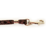 Hundeleine 'Snake Skin' braun, schwarz