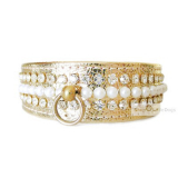 Hunde-Halsband 'Glamour Pearl' gold, silber