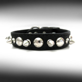 Hunde-Halsband Spikes schwarz