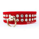 Hunde-Halsband & Leine Rubina rot, im Set