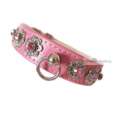 Hundehalsband & Leine 'Kimy' pink, im Set (Gr.L)