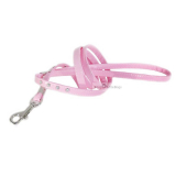 Hunde-Halsband & Leine 'Ciccone' rosé-Lack (Gr.L,XL)