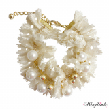 Hunde-Collier Pearl creme (Gr.M)