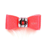 Hundehaarschleife 'Big Bow' electric pink