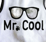 Top 'Mr.Cool' weiß-silber (Gr.S)