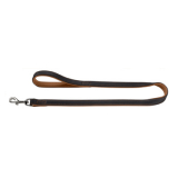 Hunde-Halsband 'Elk Skin' schwarz/ cognac