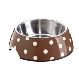 Hunde-Fressnapf Dots braun (Gr.L)