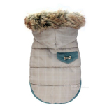 Hunde-Jacke Chequer beige (Gr.S,L,XL)