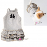 Hundekleid 'Pretty' grau