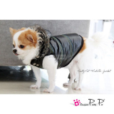 Hundejacke 'Metallic' schwarz (Gr.XS,S)