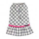 Hundekleid 'Check' grey (Gr.XS)