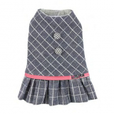 Hundekleid Check blue (Gr.XS)