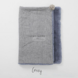 Hundedecke POMPOM LINEN grey