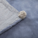 Hundedecke POMPOM LINEN grey