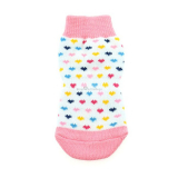 Hundesocken Sweet Heart weiß