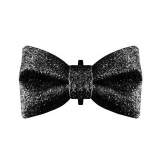 Hunde-Schleife Glitter Bow schwarz