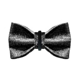 Hunde-Schleife Glitter Bow schwarz