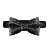 Hunde-Schleife 'Glitter Bow' schwarz