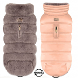 Hundejacke ENYA grau/ rosé (Gr.23,38)