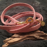 Hunde-Halsband 'DIAMONDS' rosé (Gr.S)