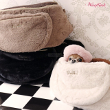 Bauchtragetasche 'HUG ME BAG FUR' chocolate