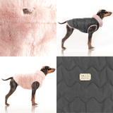 Hundejacke LOUISE grey/ rosé (Gr.26)