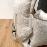 Hunde-Autositz 'HERRINGBONE' beige
