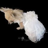 Hunde Brautkleid Xenia offwhite (Gr.S,M)