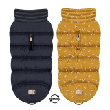 Hundejacke LILY senf/ dunkelblau