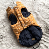 Hundejacke 'LILY' senf/ dunkelblau