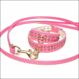 Hundehalsband Glamour pink (Gr.L)