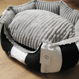 Hunde-Bett MONTE CARLO grau-schwarz (Gr.M)