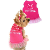 Hundekleid 'It's MY BIRTHDAY' pink (Gr.XS,L)