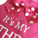 Hundekleid 'It's MY BIRTHDAY' pink (Gr.XS,L)