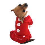 Hunde-Jumper 'Santa Baby' rot-weiß (Gr.S)