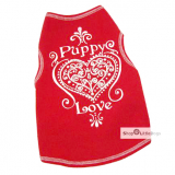 Top 'Puppy Love' rot (Gr.XS,L)