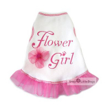 Hundekleid Flower Girl weiß (Gr.XS)